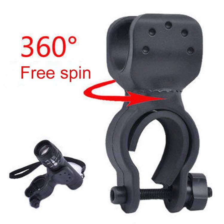 5 PCS 360 Degrees Rotation Mount Holder Clip Clamp, for Bicycle Bike Flashlight