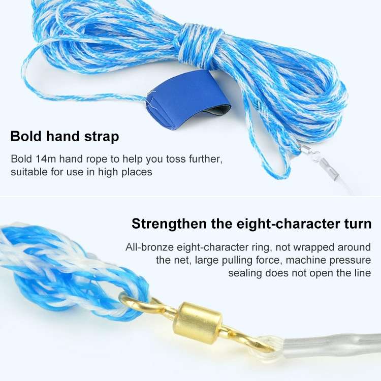 American Easy Throw Cast Net Fishing Mesh Fishing Tackle