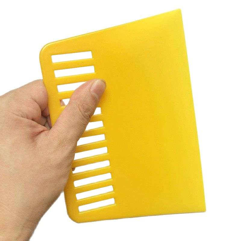 10 PCS Plastic Scraper for Wallpapering, Automotive Glass Foil, Pancakes Decorating Tool(Yellow)