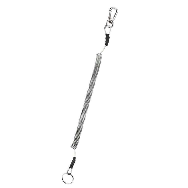 Outdoor Multi-functional Anti-lost Keychain TPU Spring Lanyard, Length: 32cm(Green)
