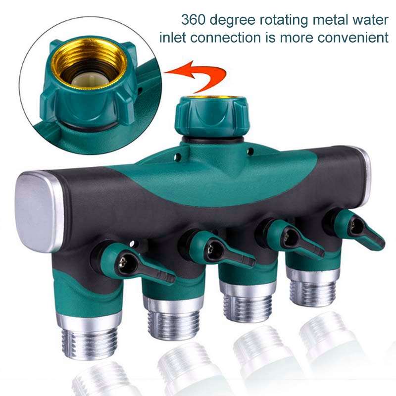 4 In 1 Multi-function Garden Water Sprinklers Lawn Irrigation Valve Water Dividing Controller Water