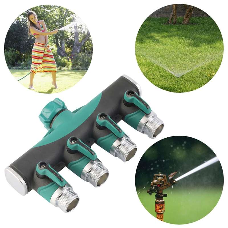 4 In 1 Multi-function Garden Water Sprinklers Lawn Irrigation Valve Water Dividing Controller Water