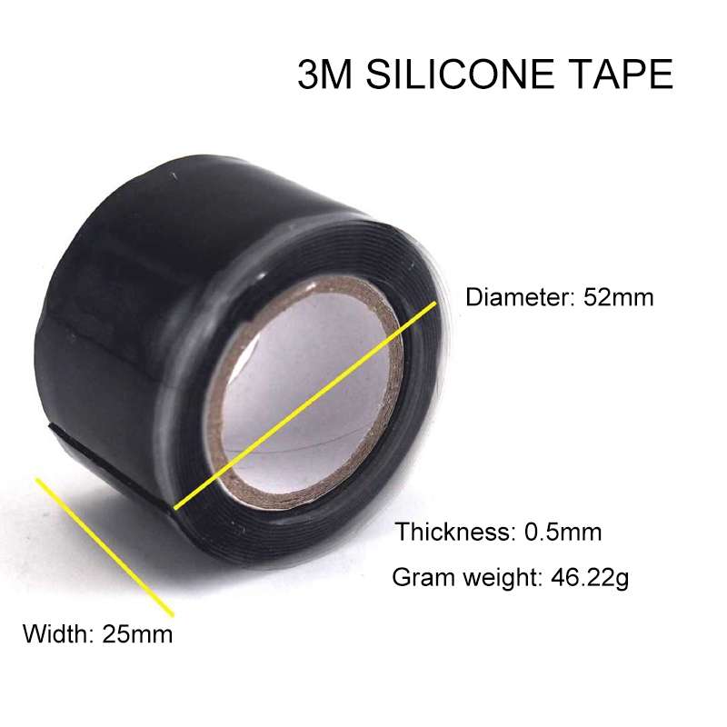 3m x 2.5cm Multi-function Waterproof High Temperature Resistance Water Pipe Wire Silicone Self-adhes
