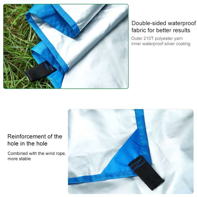 Sand Free Mat Lightweight Foldable Outdoor Picnic Mattress Camping Cushion Beach Mat, Size: 2x2m(Pin
