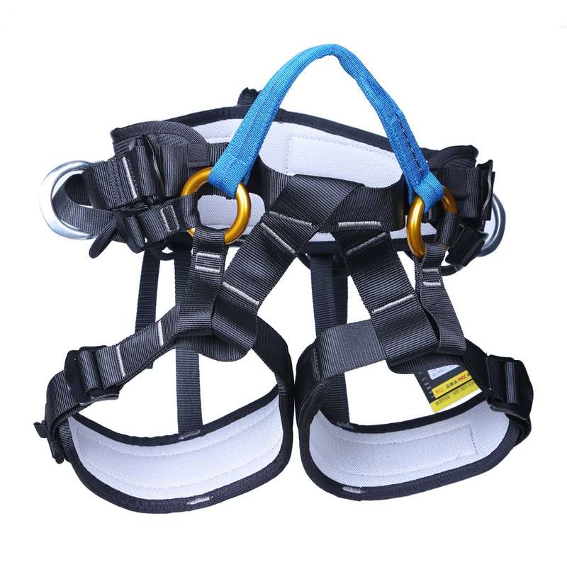 XINDA XDA9519 Outdoor Polyester High-strength Wire Downhill Seat Belt for Climbing Trees(Black)