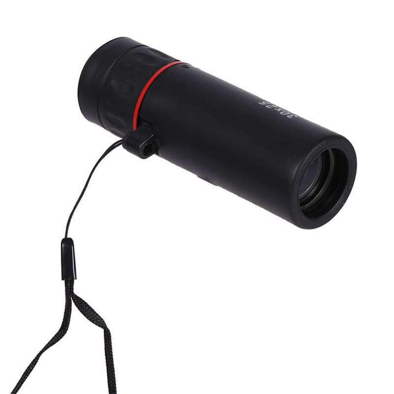 30x25 Mini Portable Optical Monocular Telescope (Black)