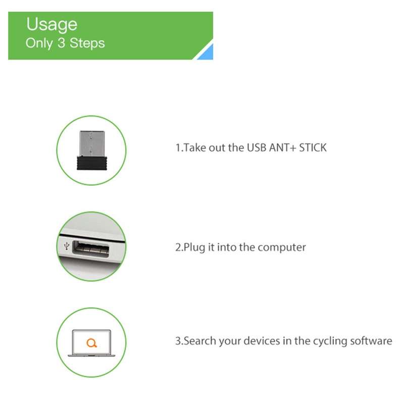Mini ANT+ USB Stick Adapter Cycling Bicycle Speed Sensor