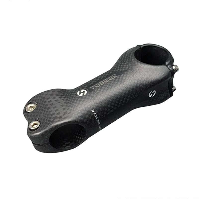 TOSEEK All Carbon Fiber 3KUD Texture Road Mountain Bike Ultra-light Handlebar Stem Riser Faucet, Siz
