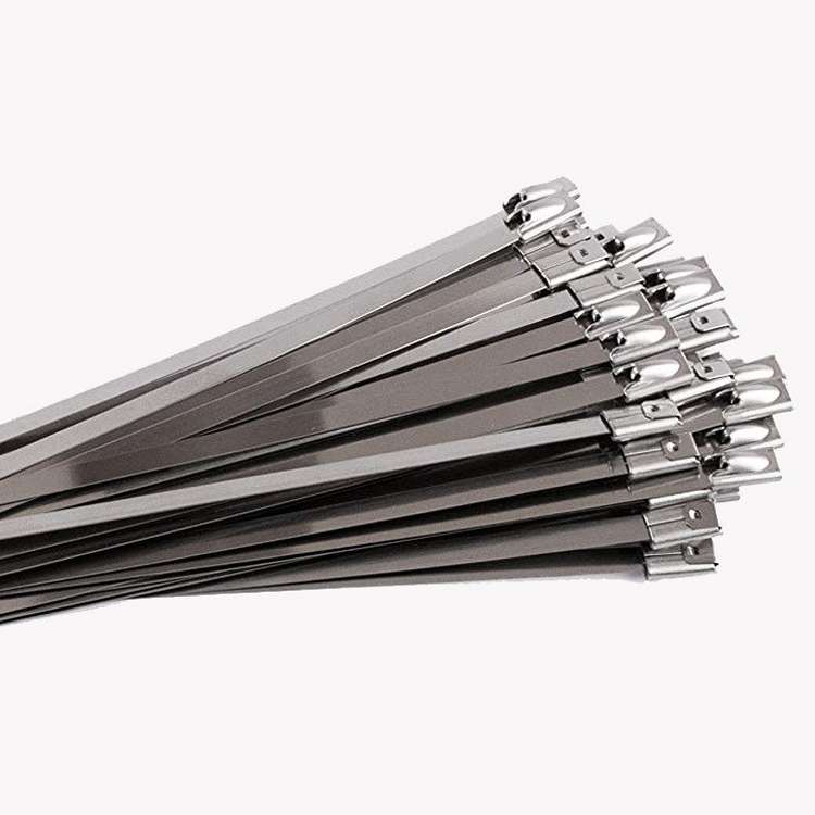 100 PCS 4.6x350mm Stainless Steel Metal Cable Ties Tie Zip Wrap Exhaust Heat Straps Induction Pipe