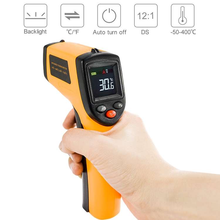GM333 Portable Digital Laser Point Infrared Thermometer, Temperature Range: -50-400 Celsius Degree