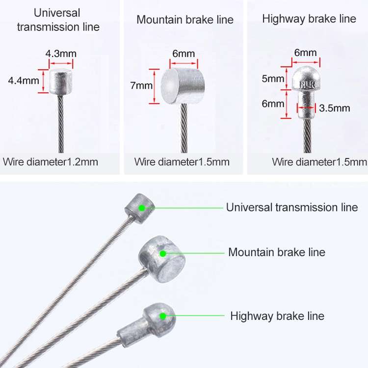 7 in 1 Universal PVC Bicycle Variable Speed Cable Tube Set(Black)