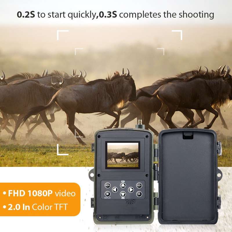 HC801LTE 4G EU Version Waterproof IP65 IR Night Vision Security 16MP Hunting Trail Camera, 120 Degre