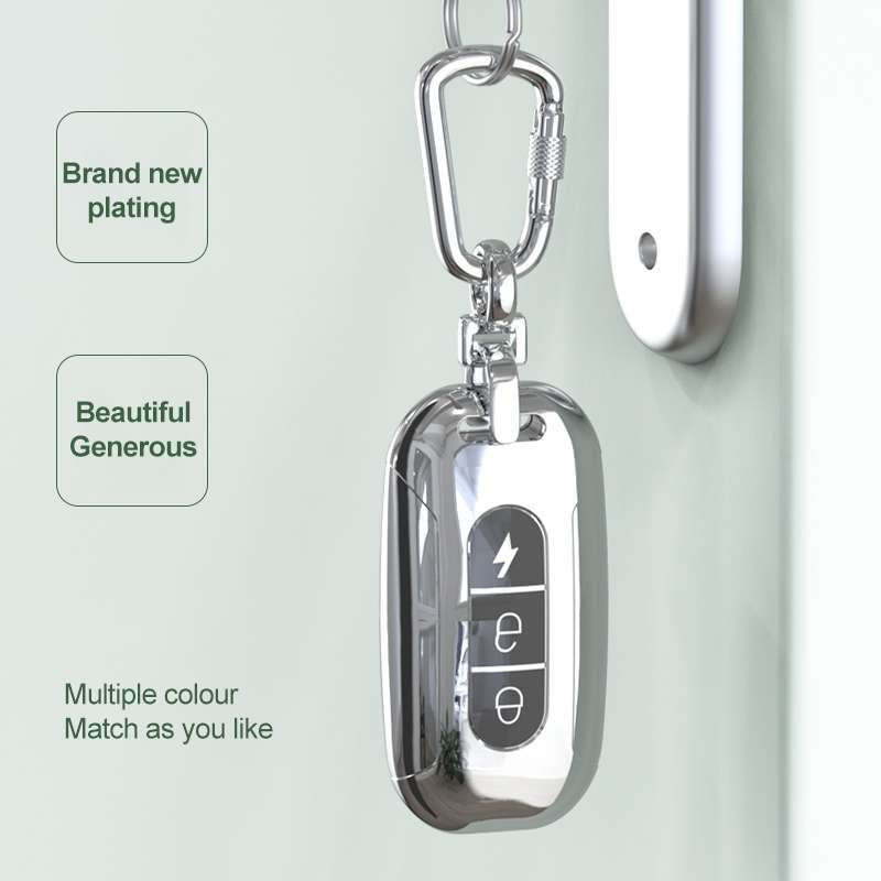 Electric Vehicle Key Electroplated TPU Case For AIMA C (White)