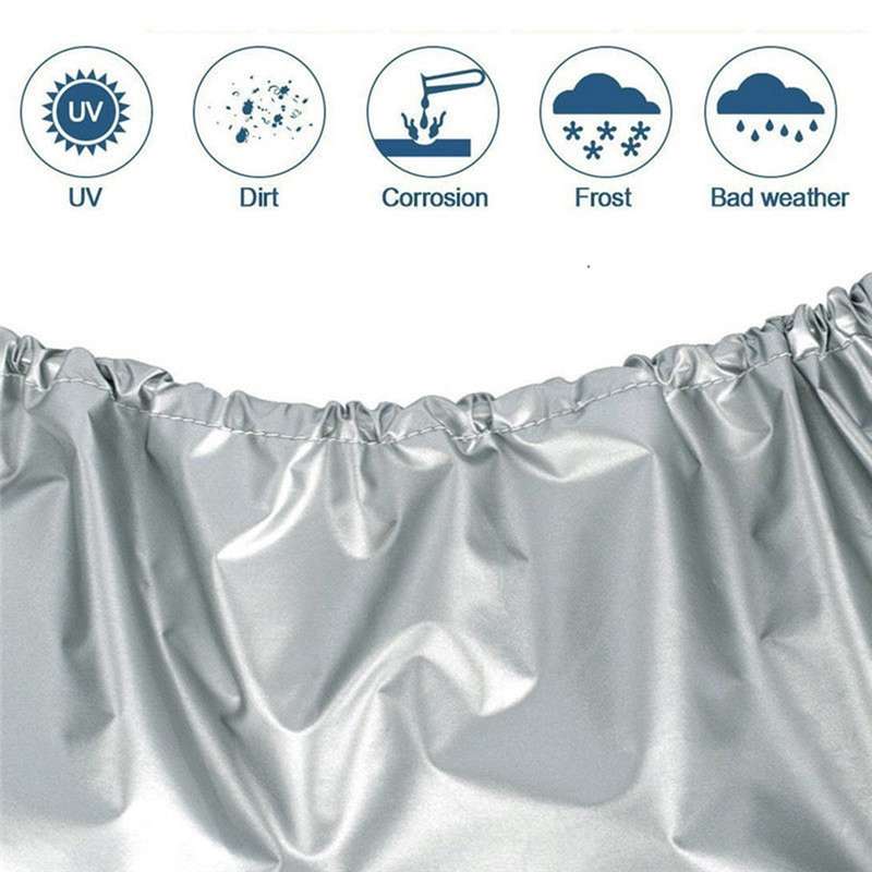 4PCS 210D Oxford Cloth RV Caravan Tire Dustproof and Waterproof Cover For 27-29 inch (Silver)