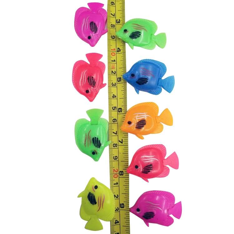 10 PCS Aquarium Articles Decoration Plastic Floating Fish, Size: 5*3cm