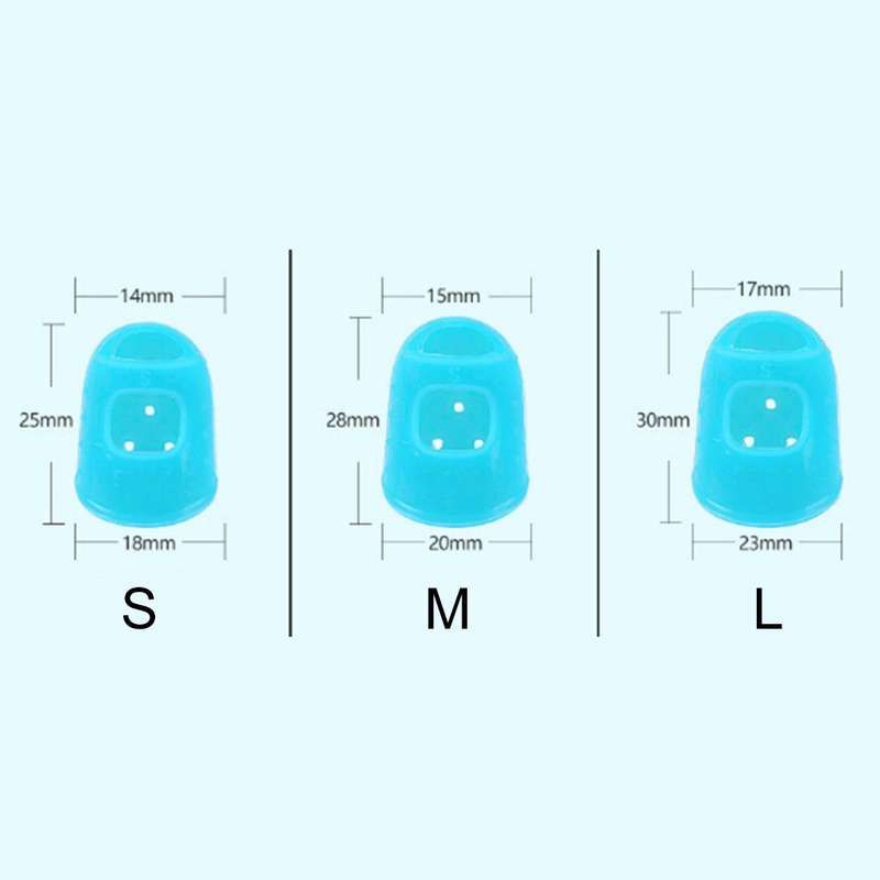 10 PCS Guitar Ukulele Stringed Instrument Finger Protector Anti-pain Finger Cap in Random Color Deli