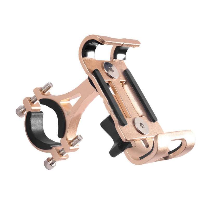 Universal Non-rotatable Aluminum Alloy Fixing Frame Motorcycle Bicycle Mobile Phone Holder (Black)