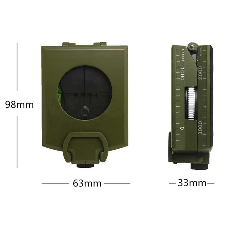GoldGood K4074 Outdoor Multi-function Military Travel Geology Pocket Prismatic American Compass with