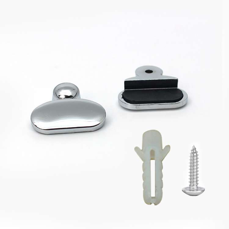 10 PCS Oval Glass Mirror Holder Buckle Fixing Accessories with Screw & Rubber Plug