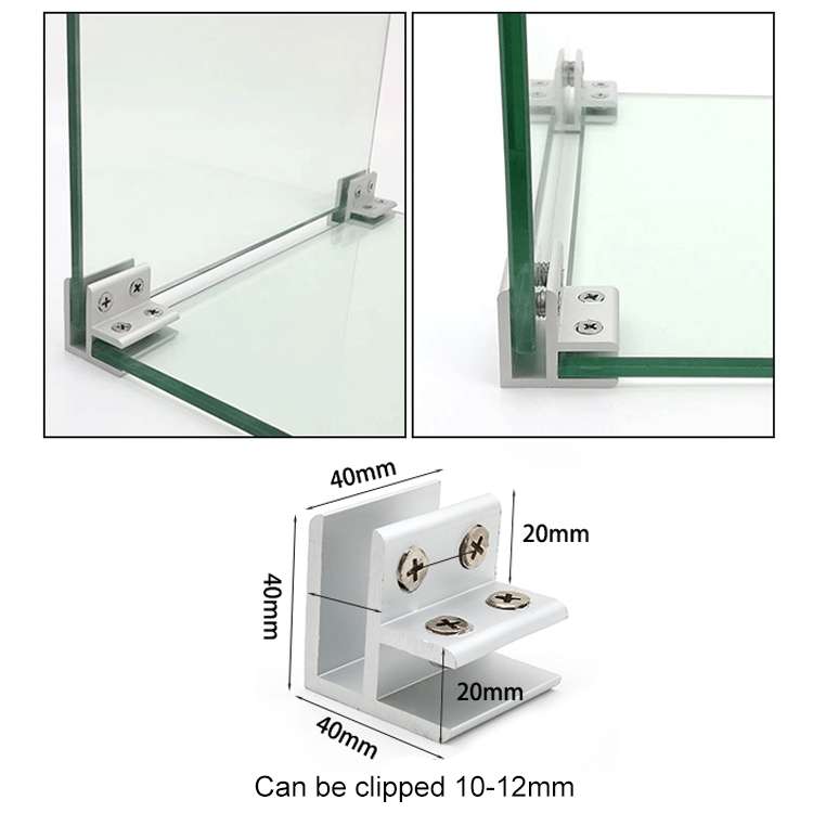 10 PCS Circular Glass Mirror Holder Buckle Fixing Accessories with Screw & Rubber Plug