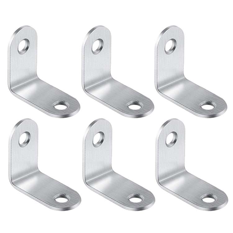50pcs Stainless Steel 90 Degree Angle Bracket,Corner Brace Joint Bracket Fastener Furniture Cabinet