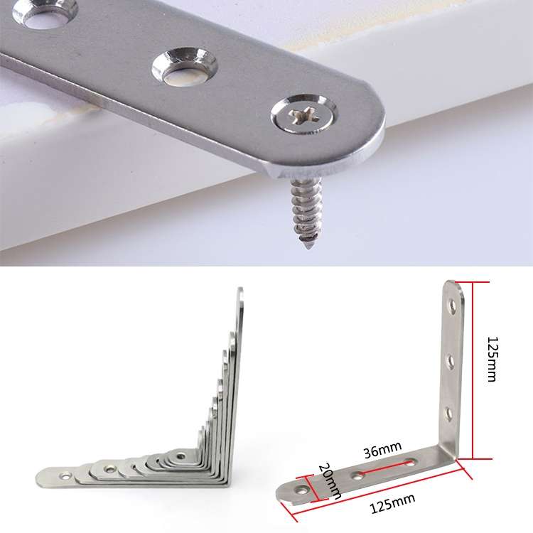 2pcs Stainless Steel 90 Degree Angle Bracket,Corner Brace Joint Bracket Fastener Furniture Cabinet S