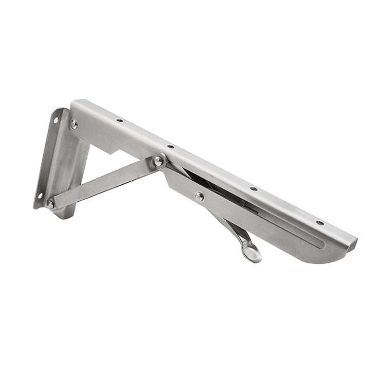 14 inch K Type Wall-mounted Foldable Stainless Steel Spring Storage Shelf for Dining Table