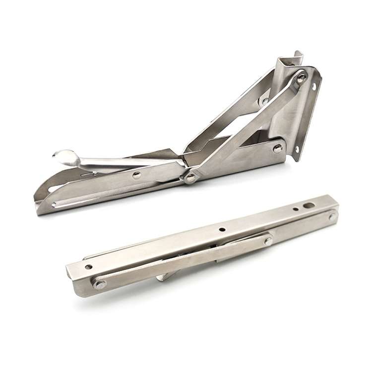 14 inch K Type Wall-mounted Foldable Stainless Steel Spring Storage Shelf for Dining Table