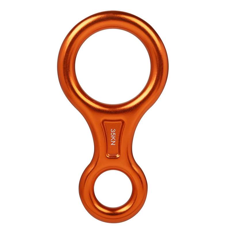Climbing Rescue Figure 8 Descender Rappelling Gear Belay Device(Black)