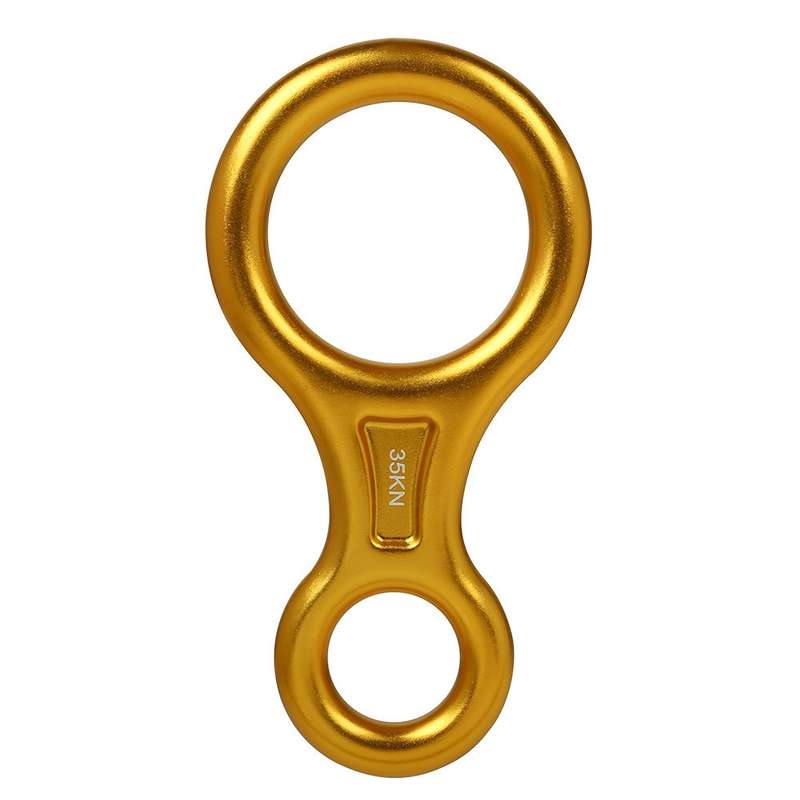 Climbing Rescue Figure 8 Descender Rappelling Gear Belay Device(Black)