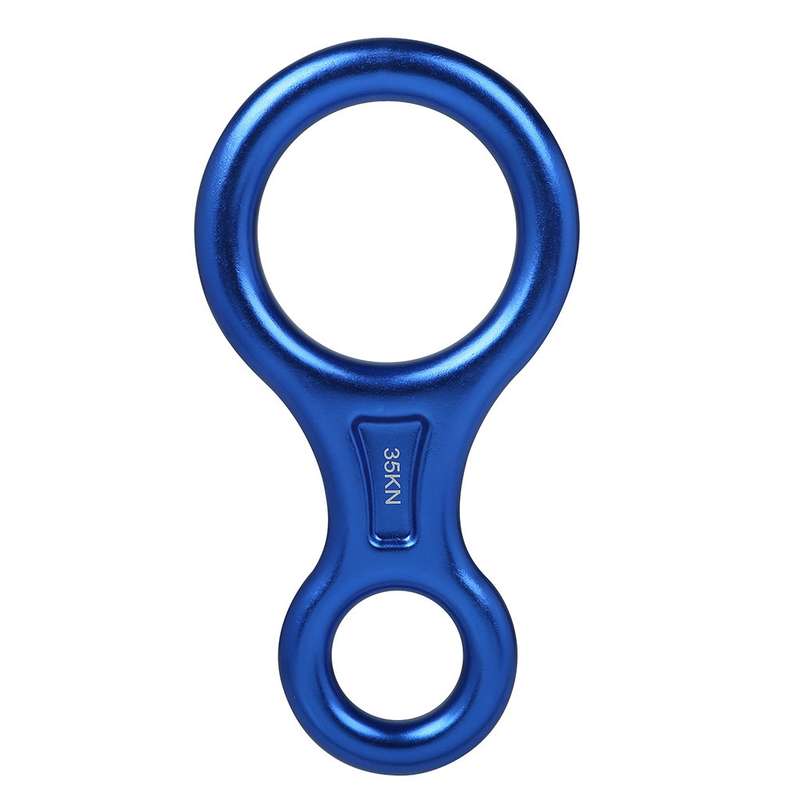 Climbing Rescue Figure 8 Descender Rappelling Gear Belay Device(Black)