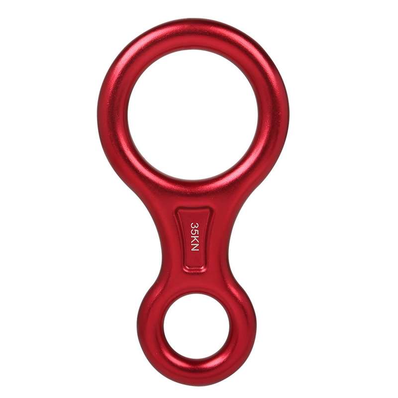Climbing Rescue Figure 8 Descender Rappelling Gear Belay Device(Black)