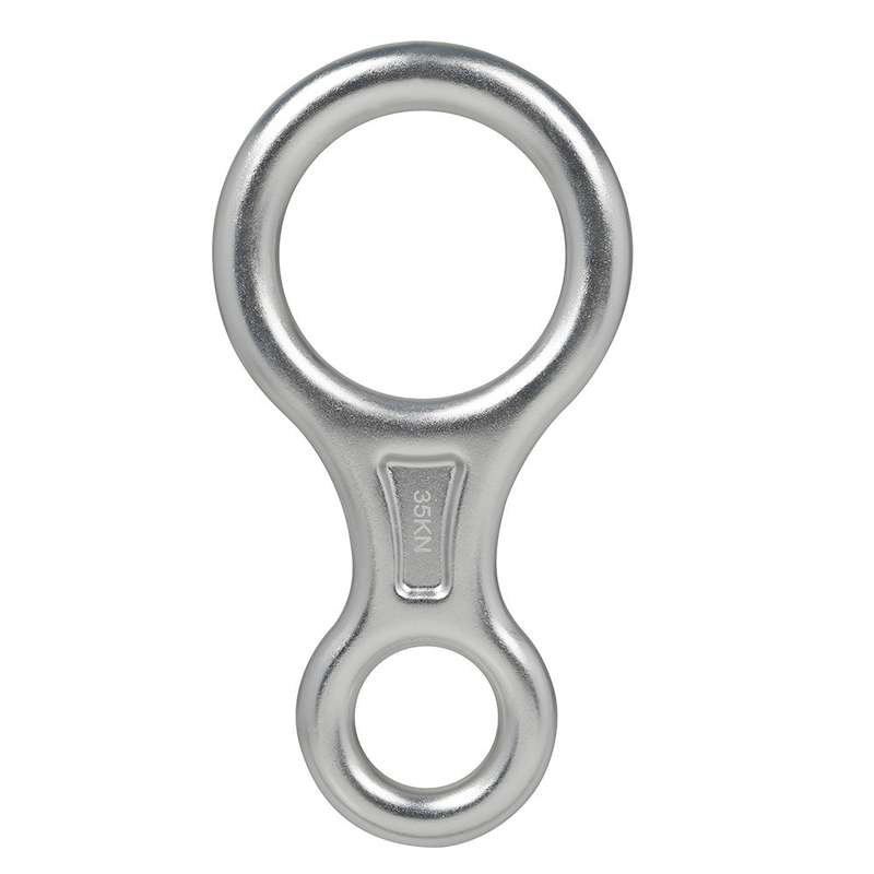 Climbing Rescue Figure 8 Descender Rappelling Gear Belay Device(Black)