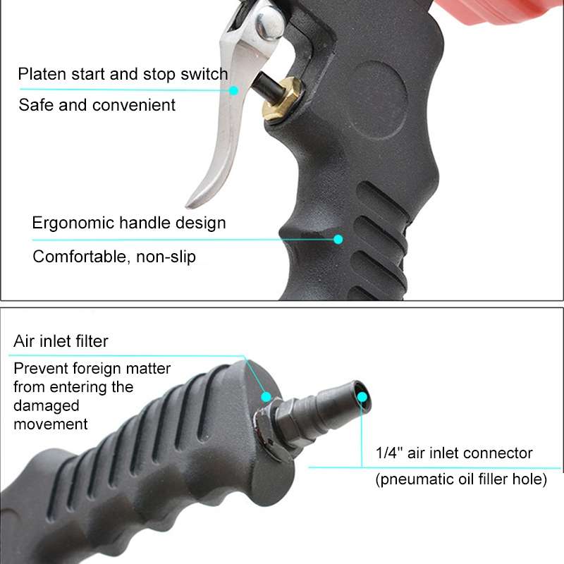 Portable Red Gravitational Sandblasting Machine Mini Rust-proof Sandblaster