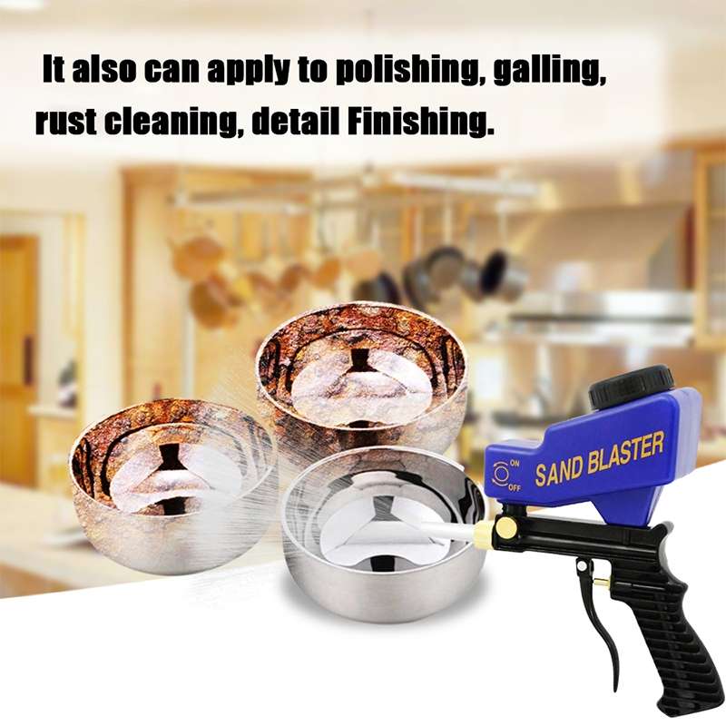 Portable Blue Gravitational Sandblasting Machine Mini Rust-proof Sandblaster Spray Mechine