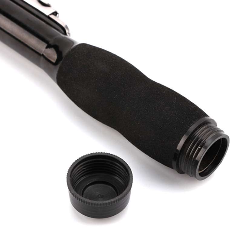 32cm Portable Telescopic Sea Fishing Rod Mini Fishing Pole, Extended Length : 1.5m, Black Clip Reel