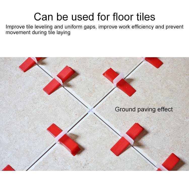 100 PCS 2.5mm Tile Leveling System Clips Kit Wall Floor Tile Spacer Tiling Tool for Paving Locator T