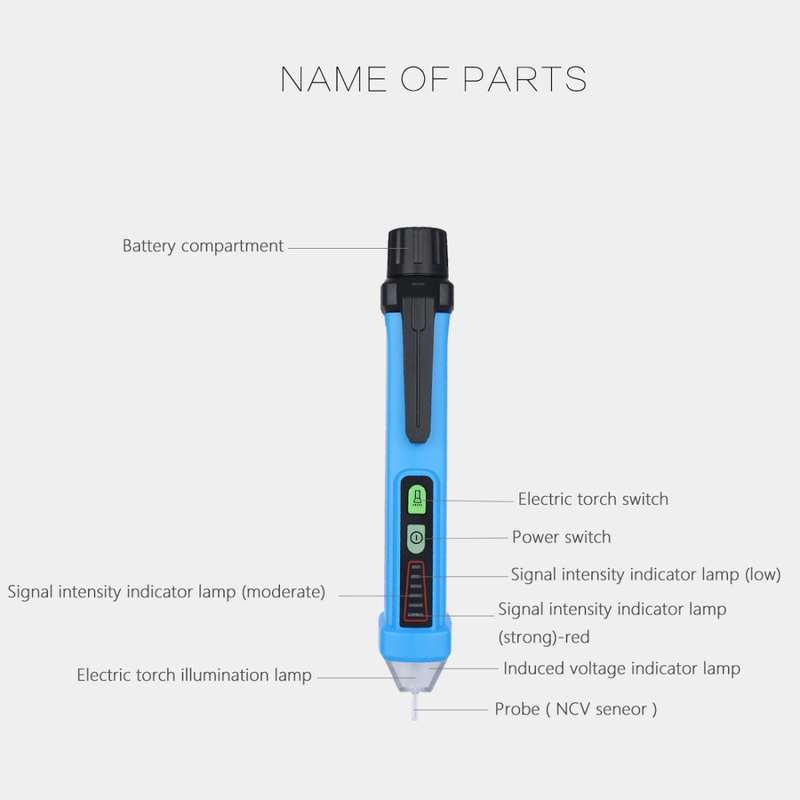 BSIDE AVD05 Non-contact AC Voltage Detectors 12~1000V Induction Electroprobe Pen Type ACV Electric T