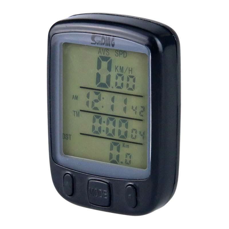 SUNDING 563C Bike Bicycle Waterproof Wireless LCD Screen Luminous Mileage Speedometer Odometer, Engl