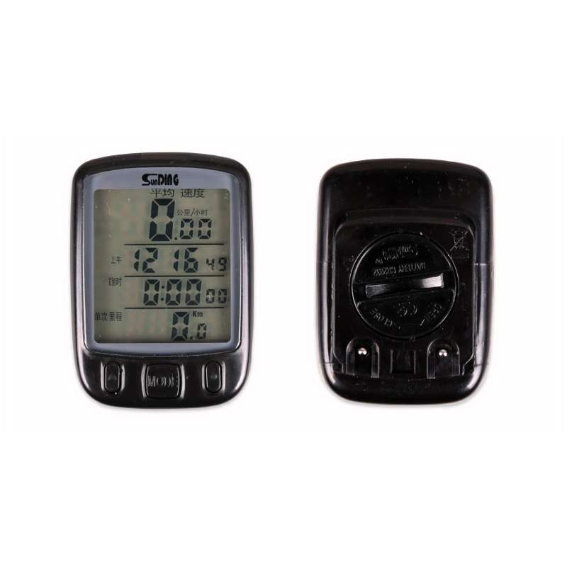 SUNDING 563C Bike Bicycle Waterproof Wireless LCD Screen Luminous Mileage Speedometer Odometer, Engl