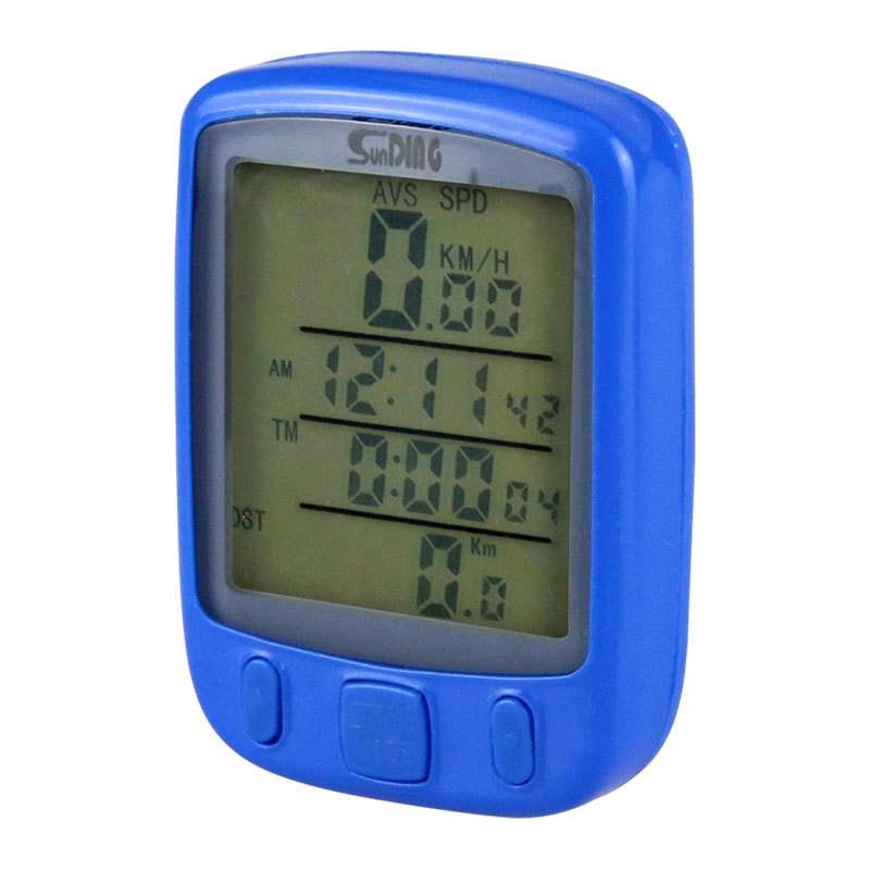 SUNDING 563C Bike Bicycle Waterproof Wireless LCD Screen Luminous Mileage Speedometer Odometer, Engl