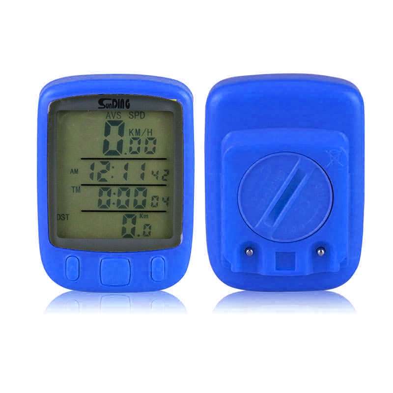 SUNDING 563C Bike Bicycle Waterproof Wireless LCD Screen Luminous Mileage Speedometer Odometer, Engl
