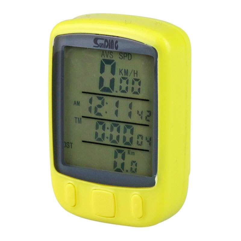 SUNDING 563C Bike Bicycle Waterproof Wireless LCD Screen Luminous Mileage Speedometer Odometer, Engl