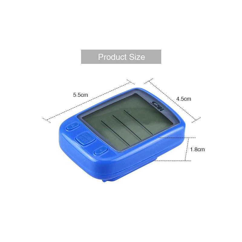 SUNDING 563C Bike Bicycle Waterproof Wireless LCD Screen Luminous Mileage Speedometer Odometer, Chin