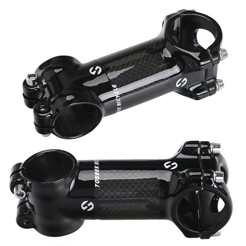 TOSEEK Road Mountain Bike Ultra-light Handlebar Stem Riser Faucet, Size: 17 Degree, 70mm (Gloss)