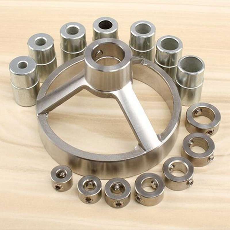 16 in 1 Drill Guide Vertical Pocket Hole Jig 5/6/7/8/9/10/12mm Drill Bit Hole Locator Stainless Stee