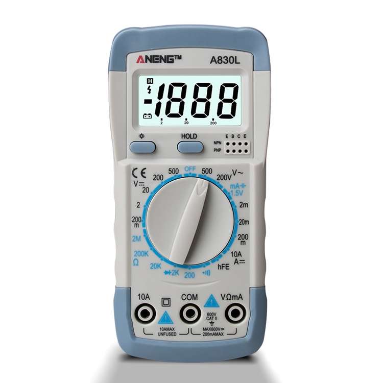 ANENG A830L Handheld Multimeter Household Electrical Instrument (Yellow Grey)