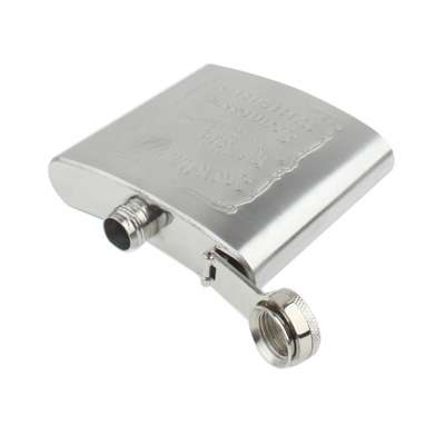 7oz Stainless Steel Liquor & Whiskey Hip Flask (Silver)