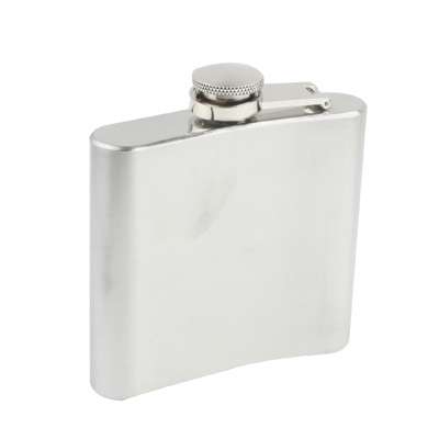 7oz Stainless Steel Liquor & Whiskey Hip Flask (Silver)