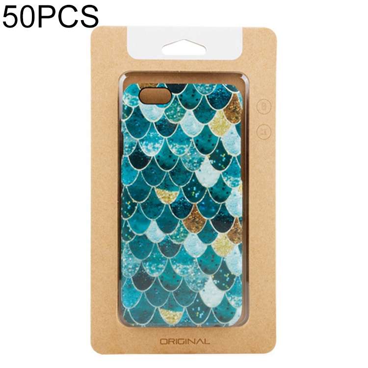 50 PCS High Quality Cellphone Case Kraft Paper Package Box for iPhone (4.7 inch)Available Size: 148m